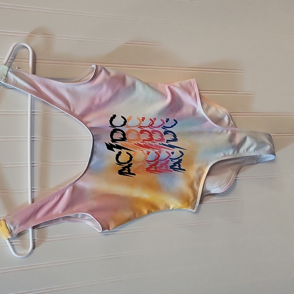 AC/DC ONE PIECE SWIM SUIT SZ S TYE DYE